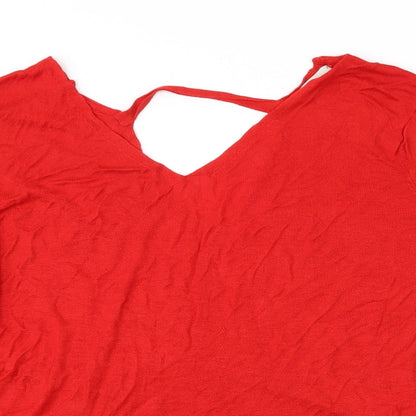 Peacocks Womens Red   Pullover Jumper Size 16