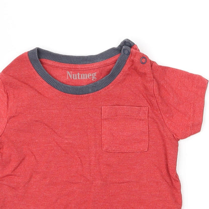 Nutmeg Boys Red   Basic T-Shirt Size 12-18 Months