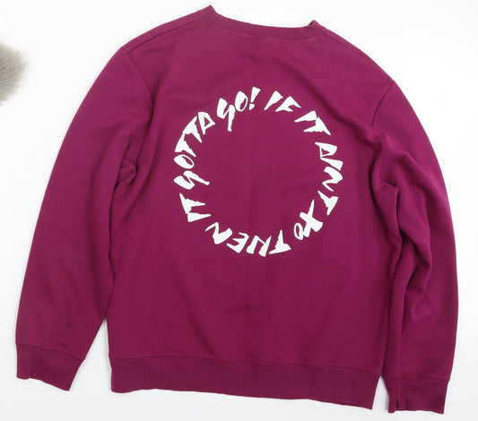 H&M Mens Purple   Pullover Jumper Size L