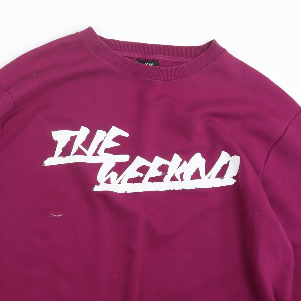 H&M Mens Purple   Pullover Jumper Size L