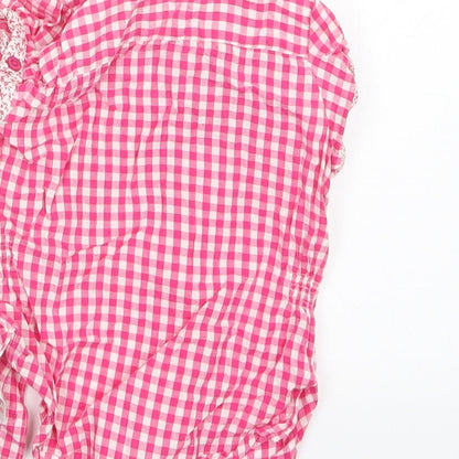 Earlydays Girls Pink Check  Basic Button-Up Size 12-18 Months