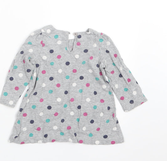Mini Club Girls Grey Polka Dot  Basic T-Shirt Size 6-9 Months