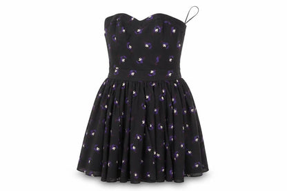 Oasis Womens Black Geometric  Mini  Size 10