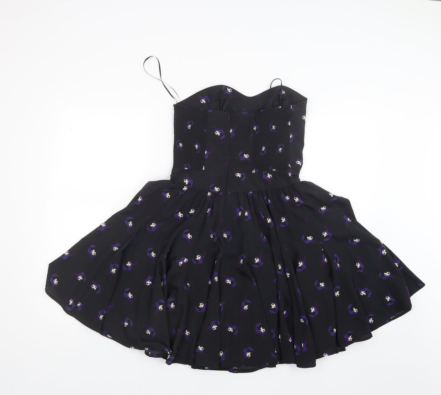 Oasis Womens Black Geometric  Mini  Size 10