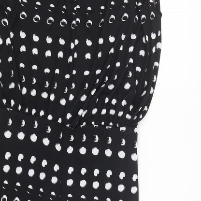 NEXT Womens Black Polka Dot  Pencil Dress  Size 8