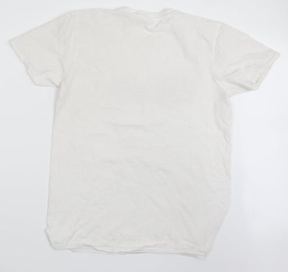 Womens UK Size L Gildan White Basic T-Shirt