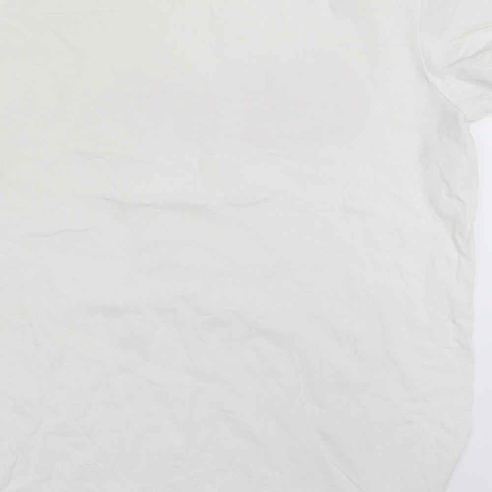 Womens UK Size L Gildan White Basic T-Shirt