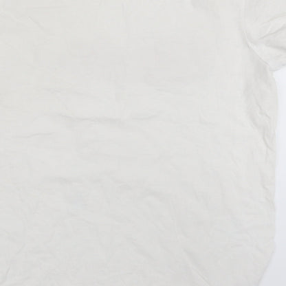 Womens UK Size L Gildan White Basic T-Shirt