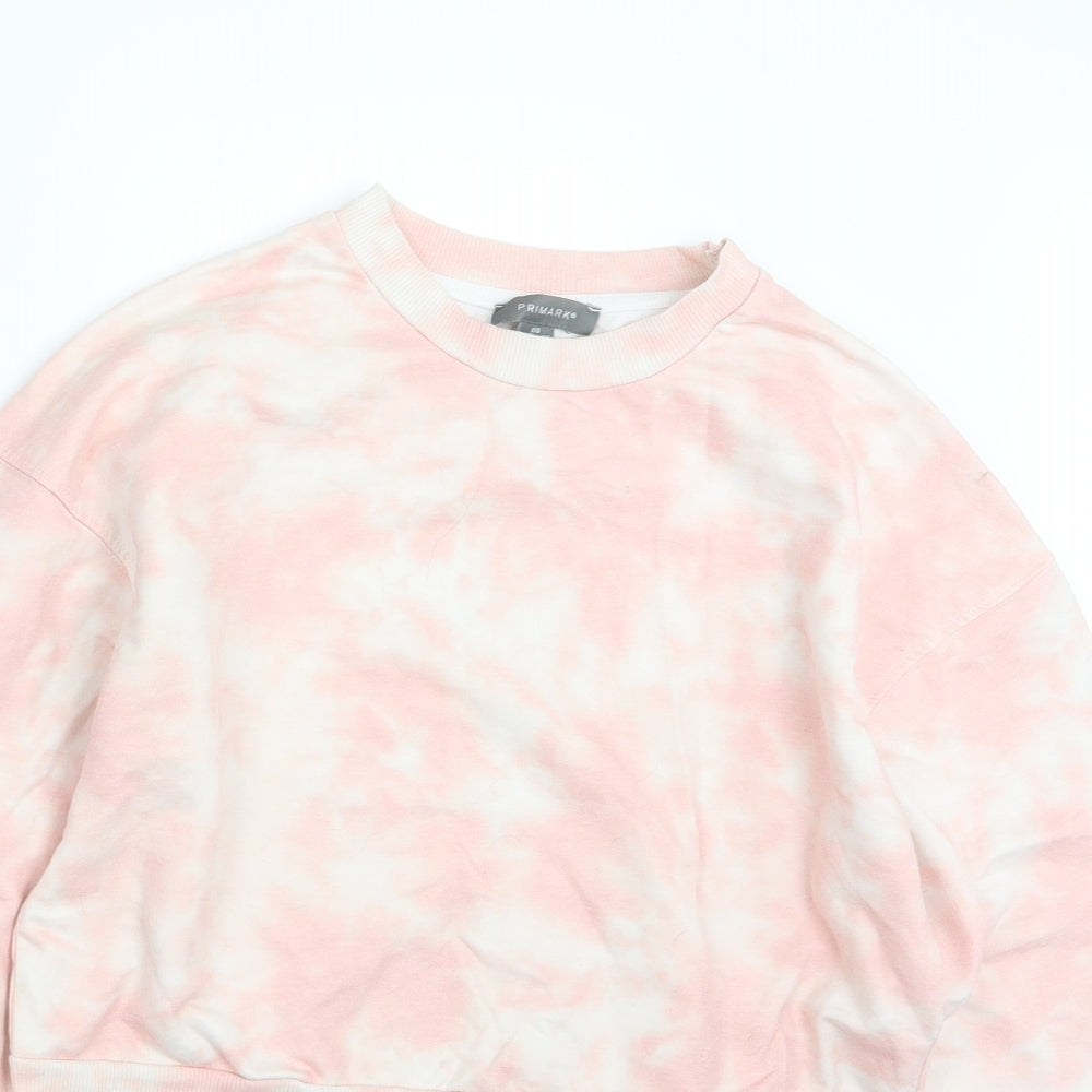 Primark Womens Pink Geometric  Pullover Jumper Size 4