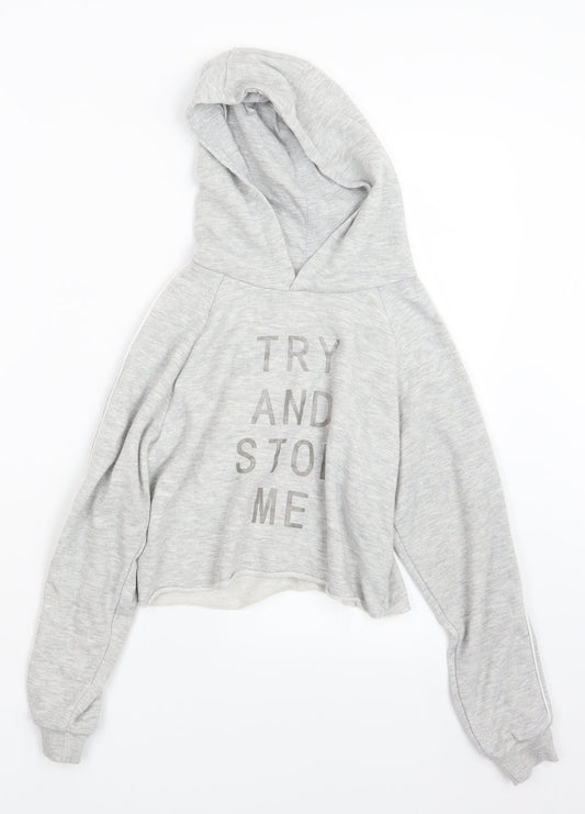 Active Girls Grey   Pullover Hoodie Size 11-12 Years