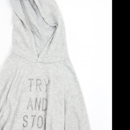 Active Girls Grey   Pullover Hoodie Size 11-12 Years