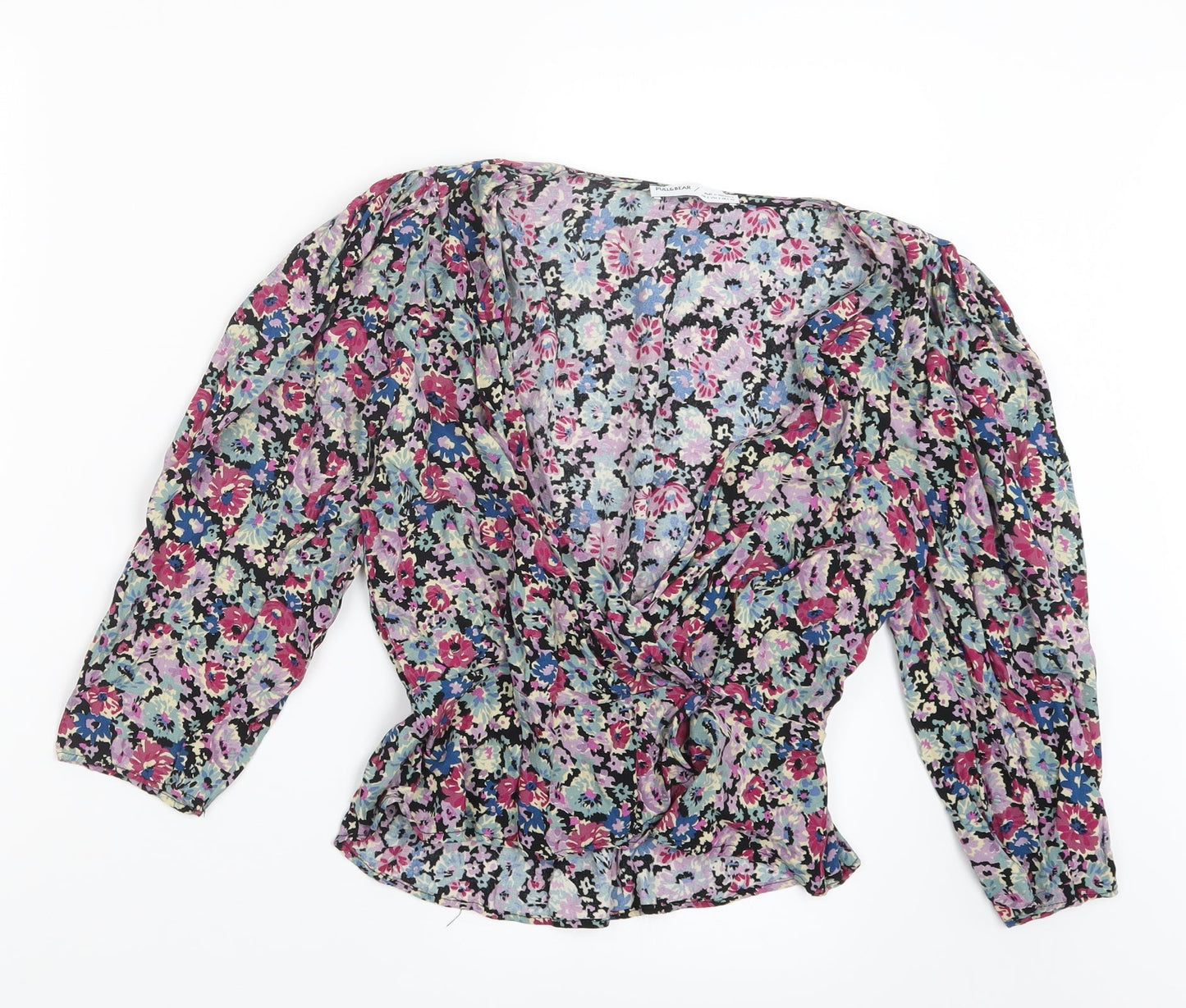 Womens UK Size S Pull&Bear Pink Cropped T-Shirt