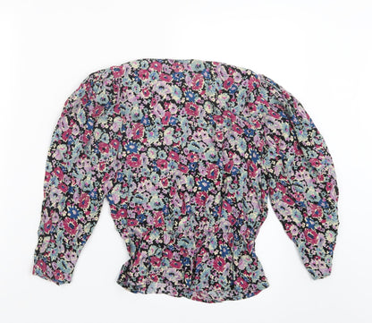 Womens UK Size S Pull&Bear Pink Cropped T-Shirt