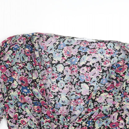 Womens UK Size S Pull&Bear Pink Cropped T-Shirt