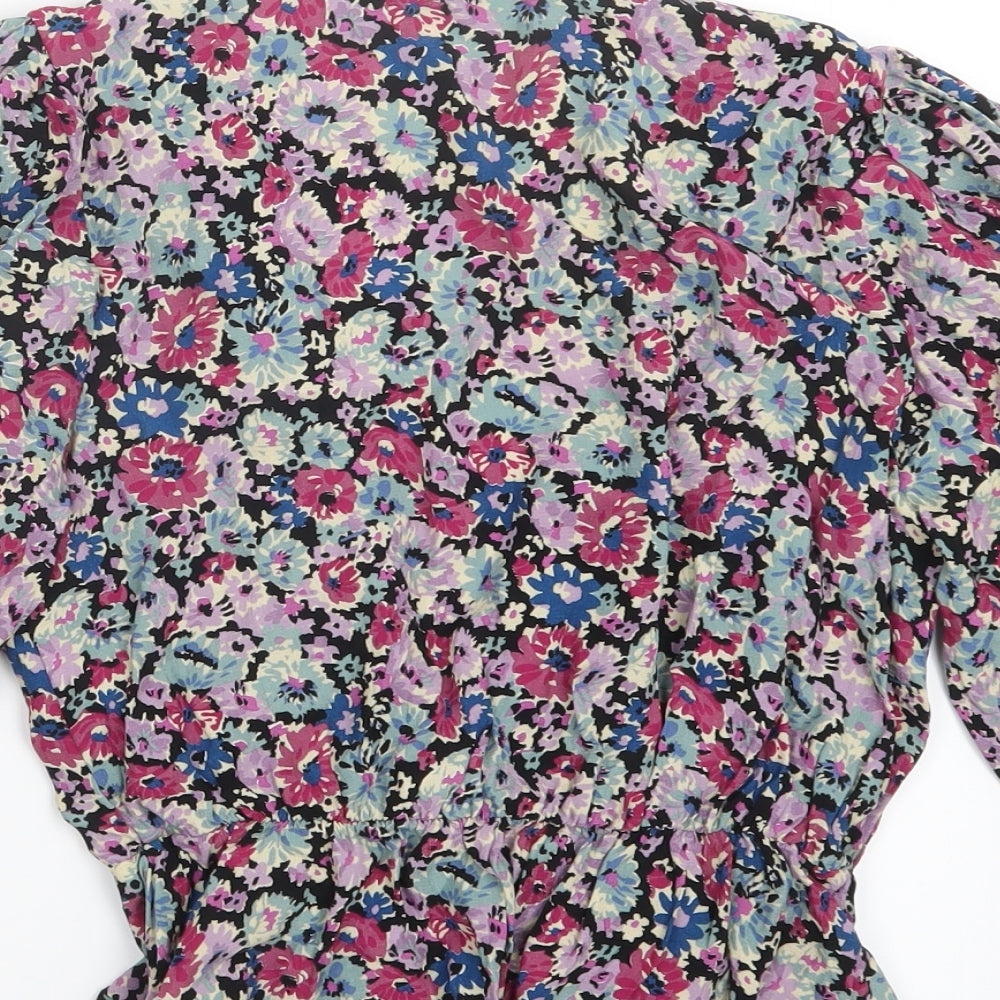 Womens UK Size S Pull&Bear Pink Cropped T-Shirt