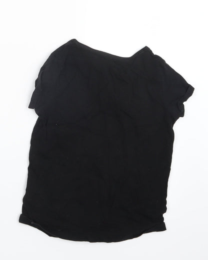 Primark Girls Black   Basic T-Shirt Size 10-11 Years