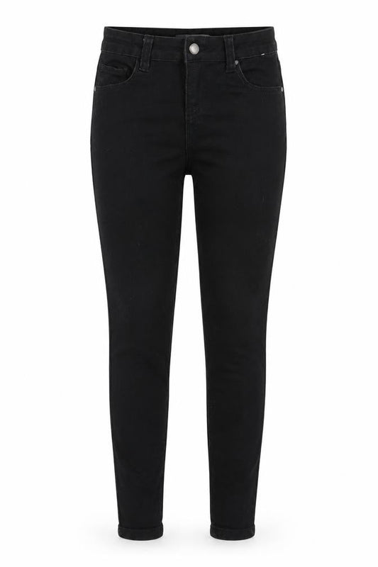 Front view of Denim Co. girls’ black denim skinny jeans, size 10-11, years