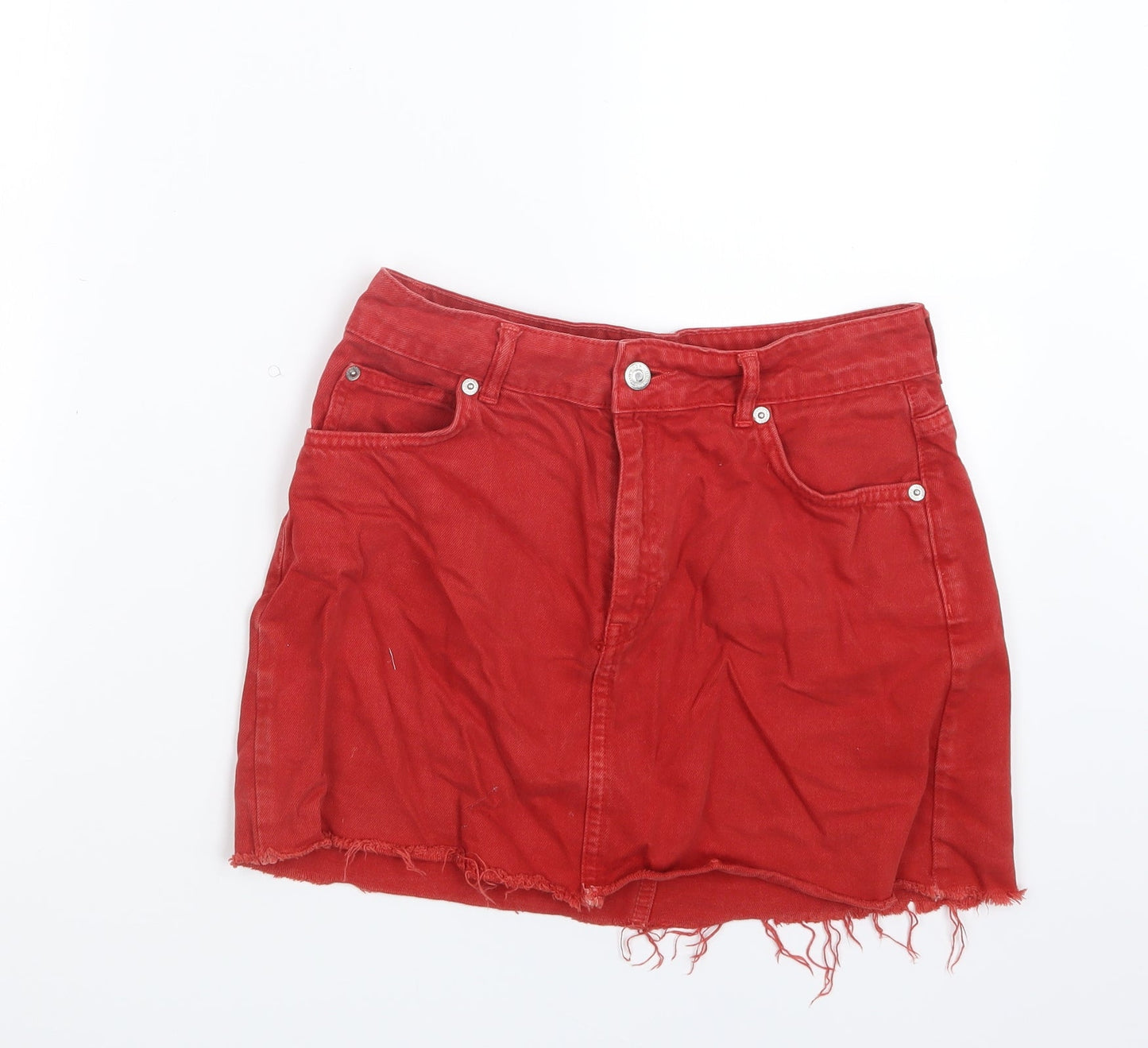 Womens UK Size 10 Topshop Straight & Pencil Denim Skirt