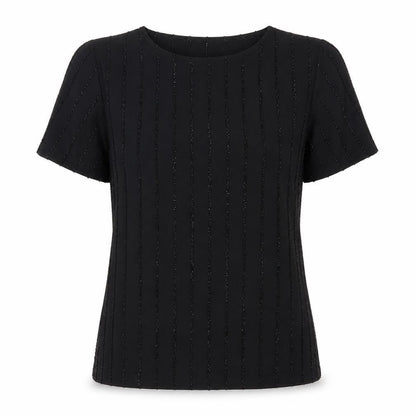 Womens UK Size M Saloos Black Basic T-Shirt