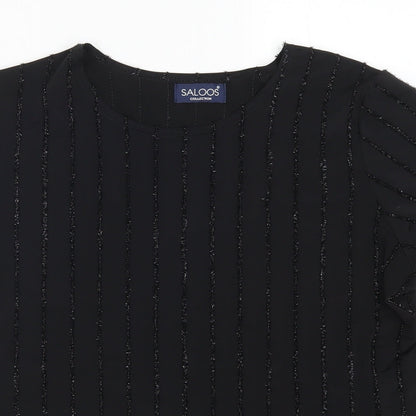 Womens UK Size M Saloos Black Basic T-Shirt