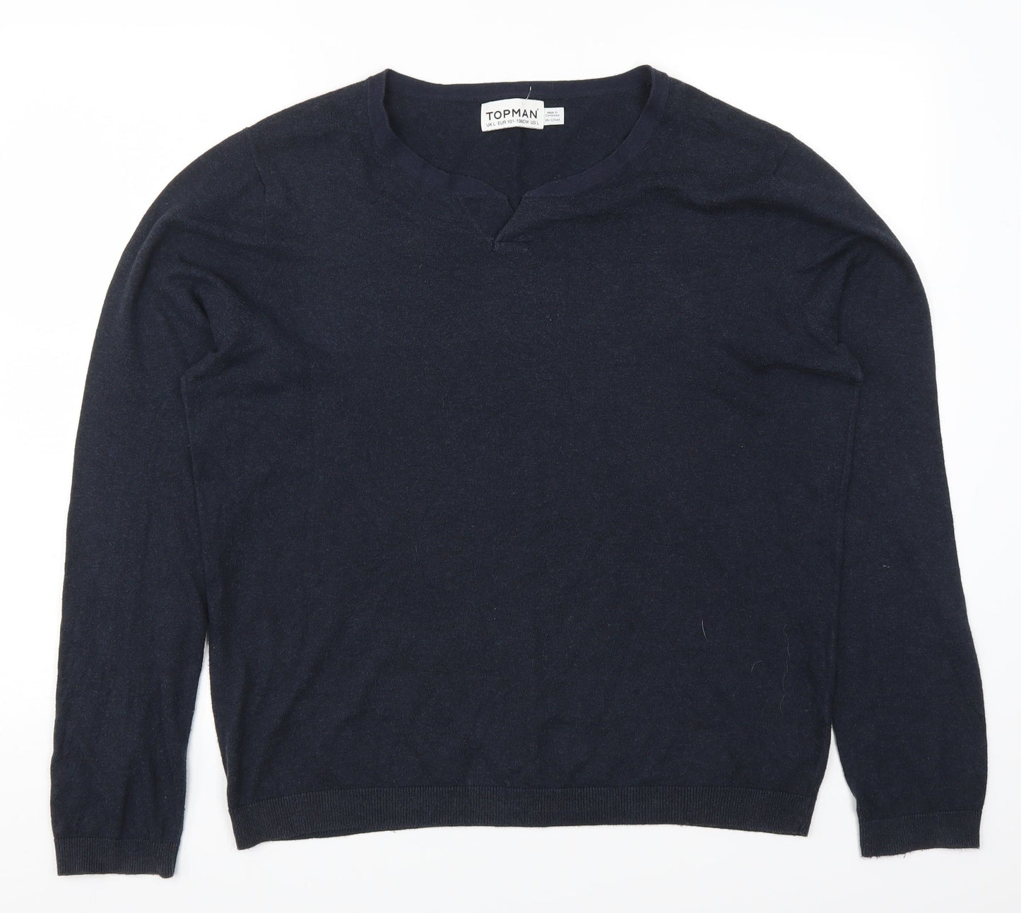 Topman Mens Blue   Pullover Jumper Size L