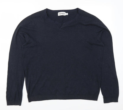 Topman Mens Blue   Pullover Jumper Size L
