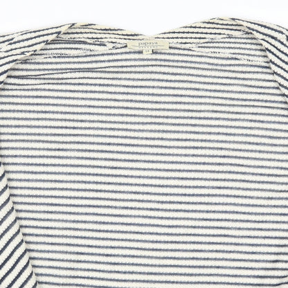 Womens UK Size 14 Papaya Blue Cardigan Jumper