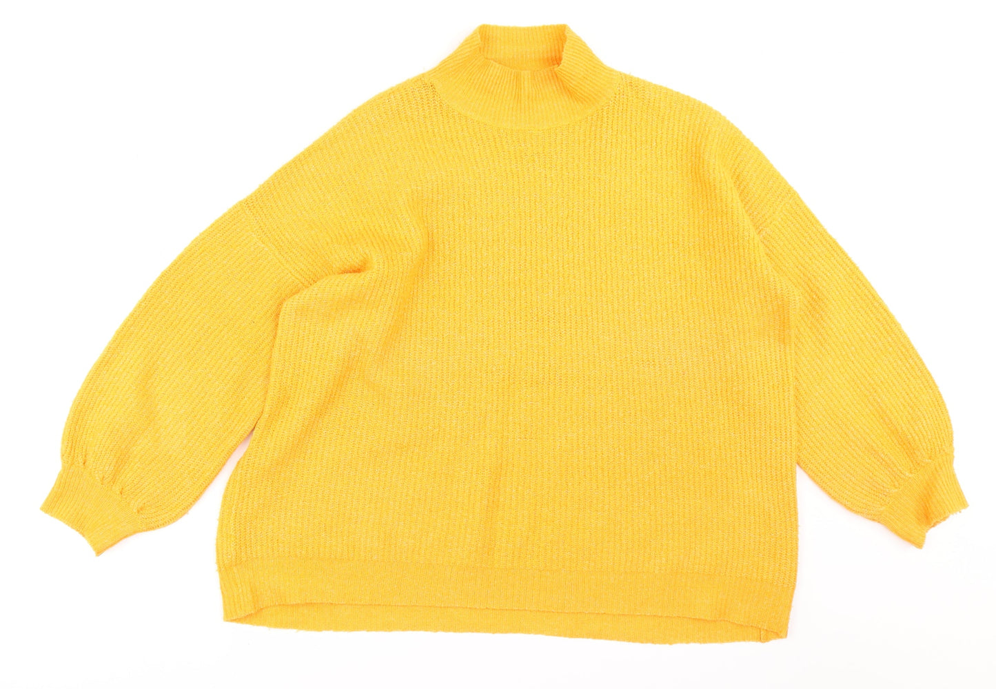 Womens UK Size 14 F&F Yellow Pullover Jumper