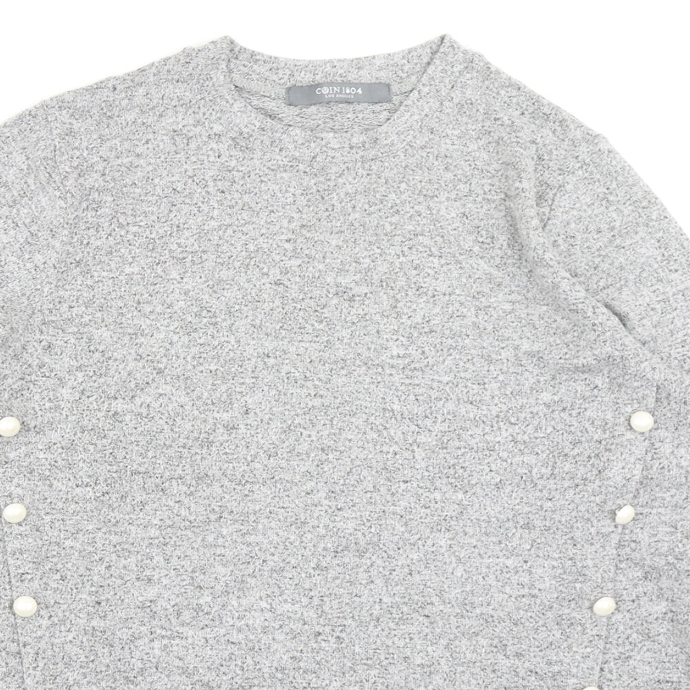 Womens UK Size M COIN 1804 Grey Pullover Jumper