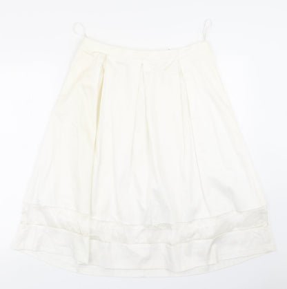 F&F Womens White   Pleated Skirt Size 14