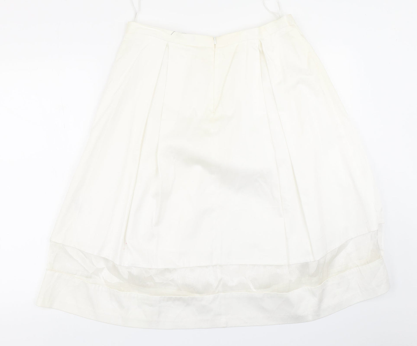 F&F Womens White   Pleated Skirt Size 14