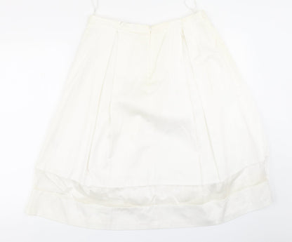 F&F Womens White   Pleated Skirt Size 14