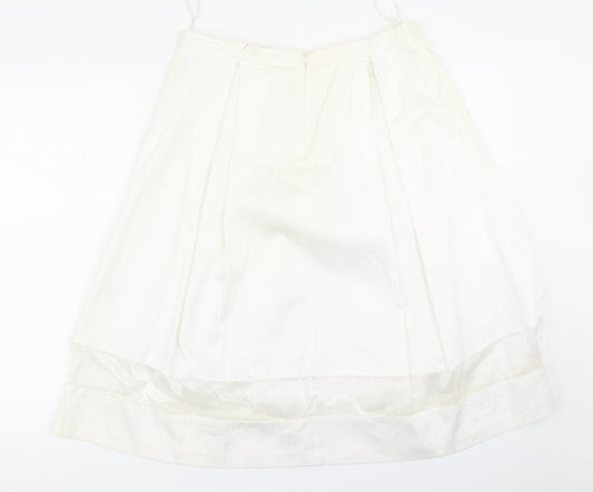 F&F Womens White   Pleated Skirt Size 14