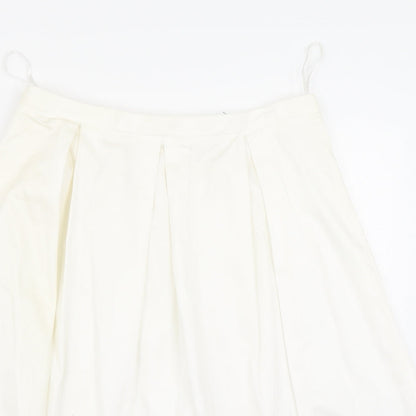 F&F Womens White   Pleated Skirt Size 14