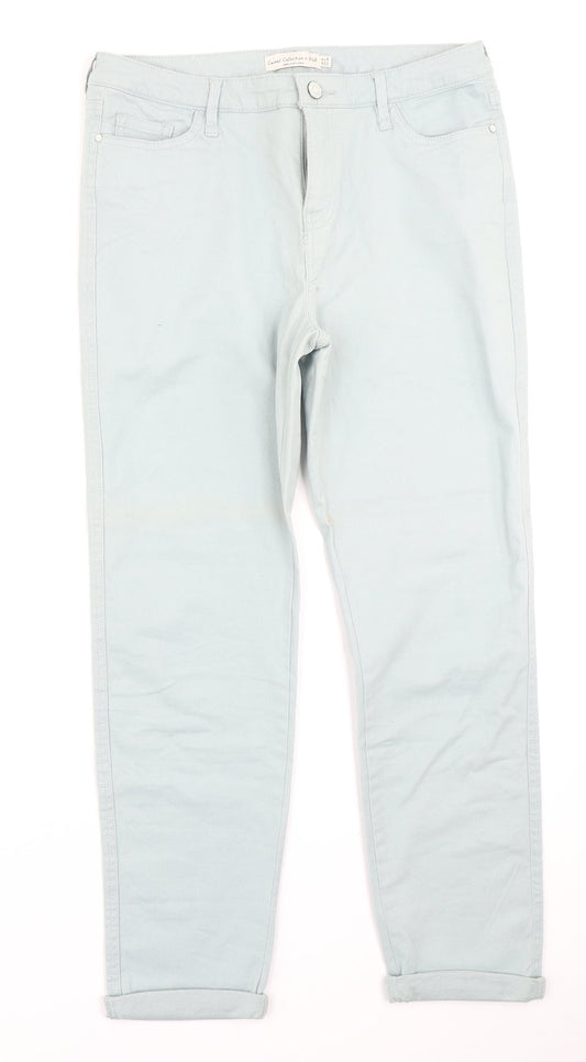 F&F Womens Blue  Denim Skinny Jeans Size 10 L24 in