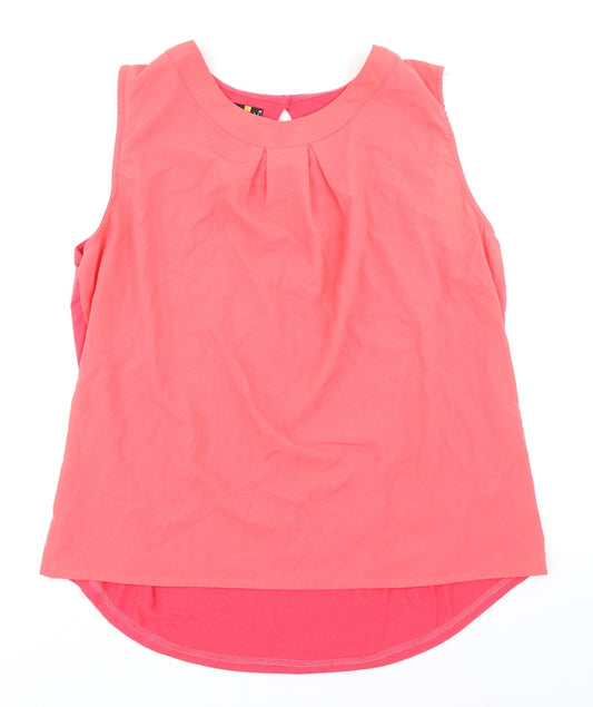 Womens UK Size 18 Charlotte Gold Pink Basic Blouse