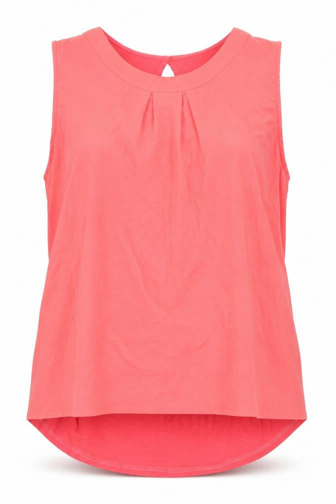 Womens UK Size 18 Charlotte Gold Pink Basic Blouse