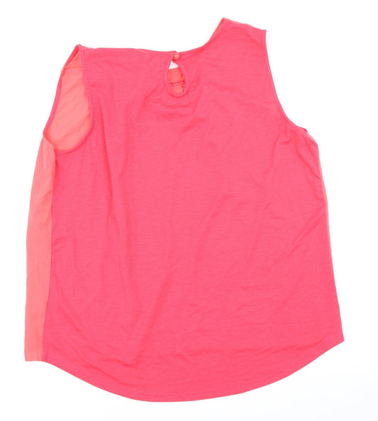Womens UK Size 18 Charlotte Gold Pink Basic Blouse