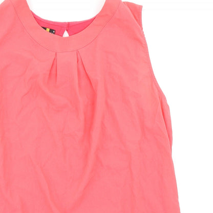 Womens UK Size 18 Charlotte Gold Pink Basic Blouse