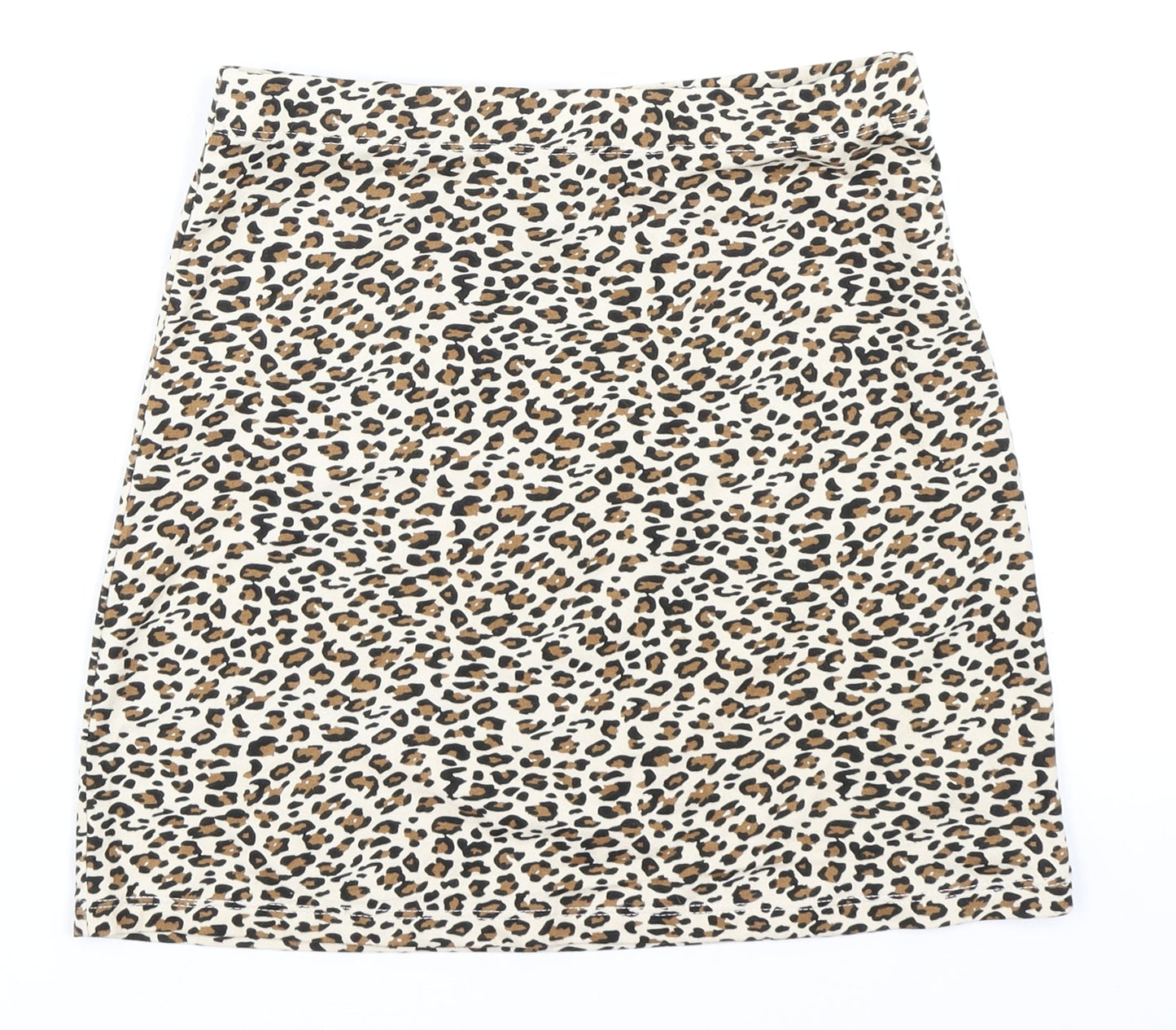 SheIn Womens Brown Animal Print  Bandage Skirt Size XS