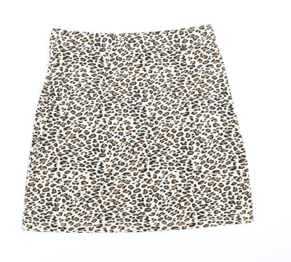 SheIn Womens Brown Animal Print  Bandage Skirt Size XS