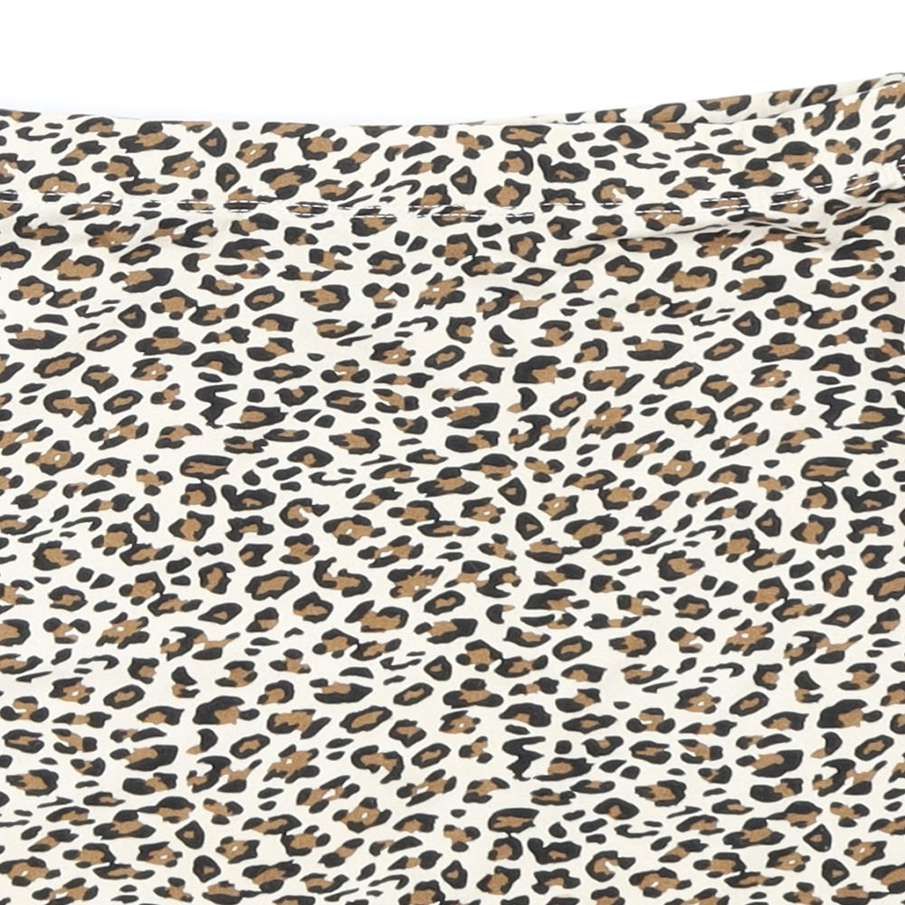 SheIn Womens Brown Animal Print  Bandage Skirt Size XS