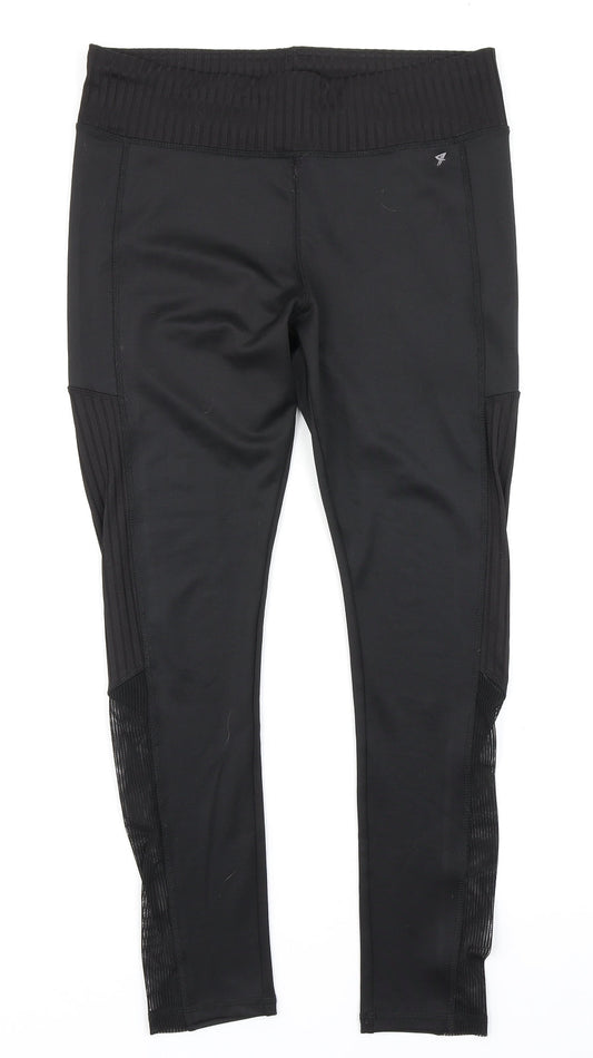 Workout Womens Black   Compression Leggings Size S L23 in