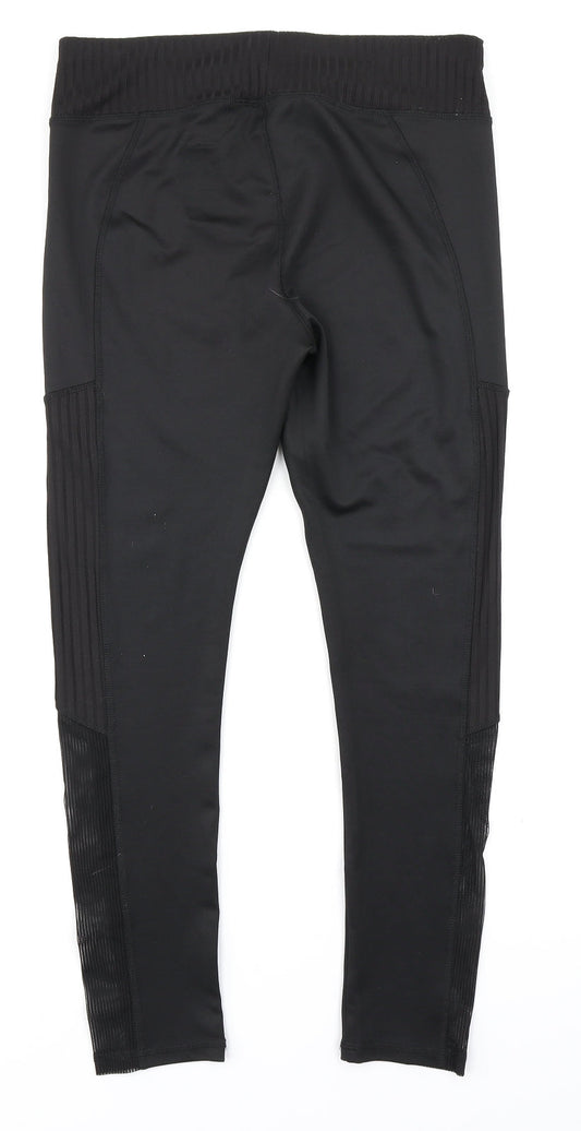 Workout Womens Black   Compression Leggings Size S L23 in