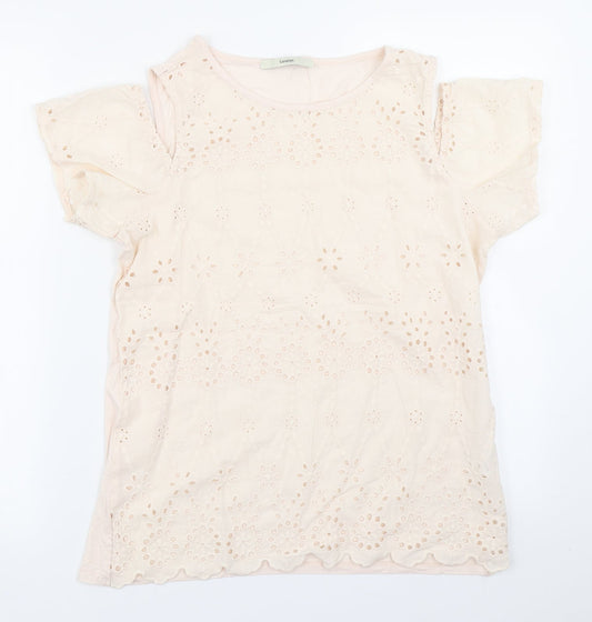 George Womens Pink   Basic T-Shirt Size 10  - Cold Shoulder