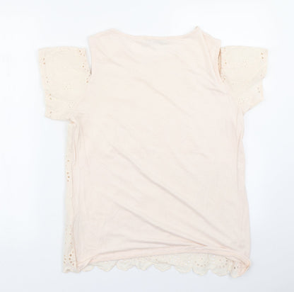 George Womens Pink   Basic T-Shirt Size 10  - Cold Shoulder