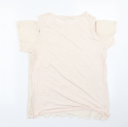 George Womens Pink   Basic T-Shirt Size 10  - Cold Shoulder