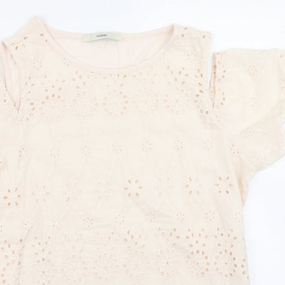 George Womens Pink   Basic T-Shirt Size 10  - Cold Shoulder