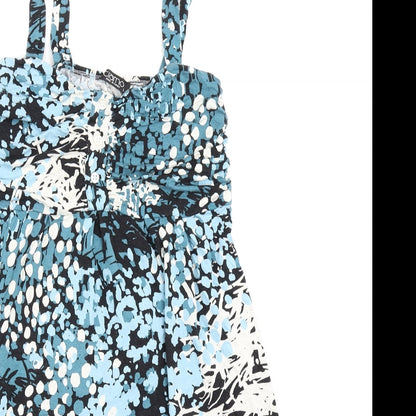 Tiamo Womens Blue Floral  Fit & Flare  Size L