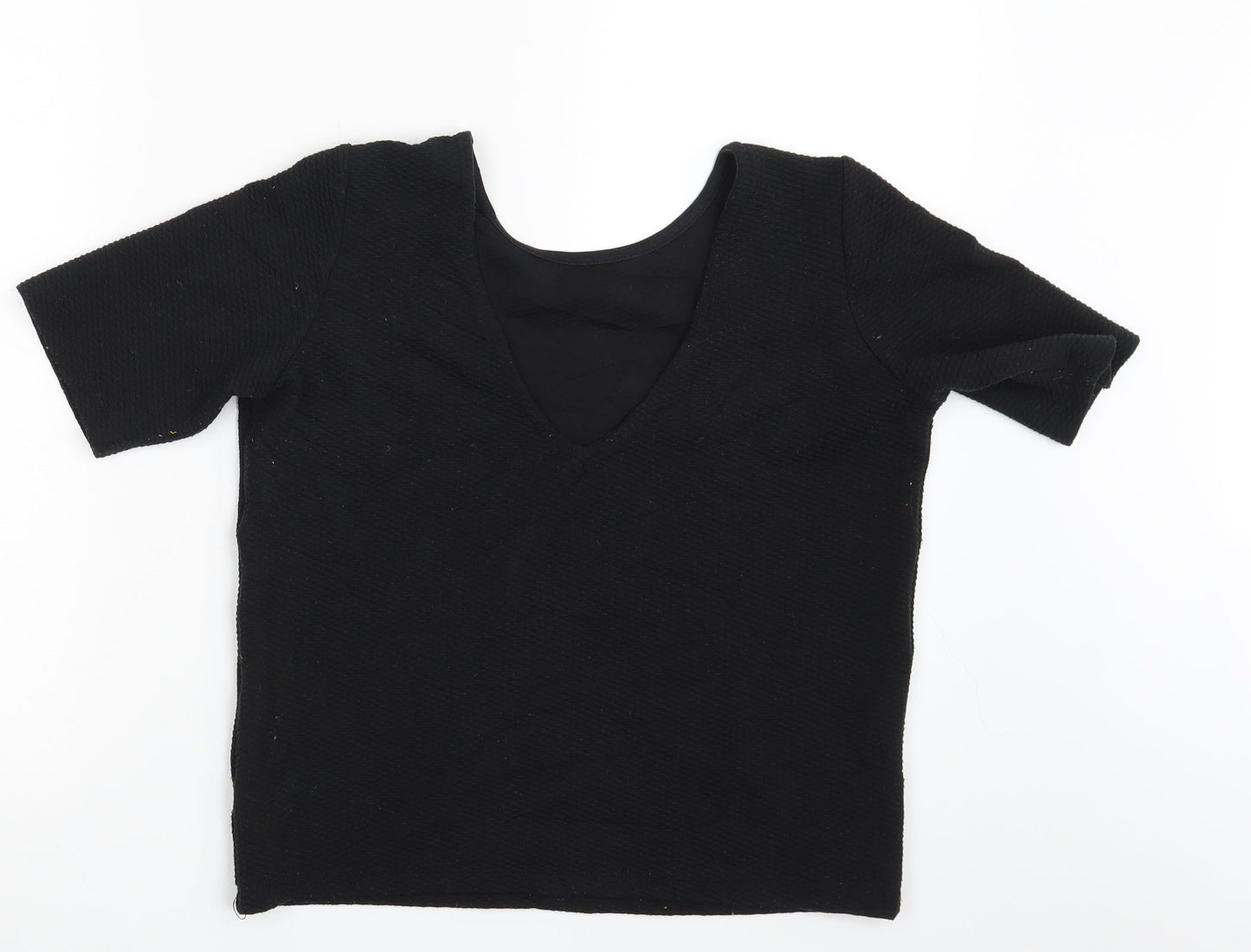 Womens UK Size 8 ASOS Black Basic T-Shirt